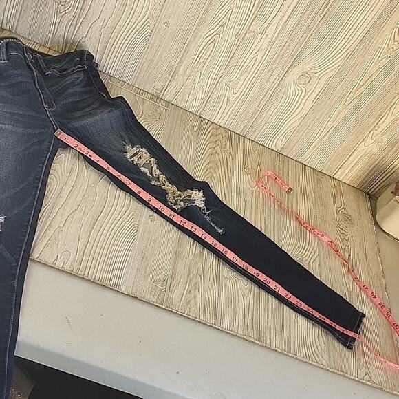 American Eagle Hi-Rise Jegging JeansDistressed Dark Wash Women's 4 - Picture 11 of 14